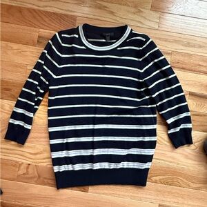 Navy Striped j. Crew women’s sweater with purple detail